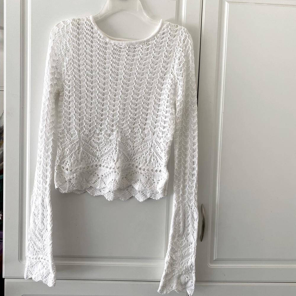 ♥️ CROCHET SEE THROUGH  LONG SLEEVE SWEATER
